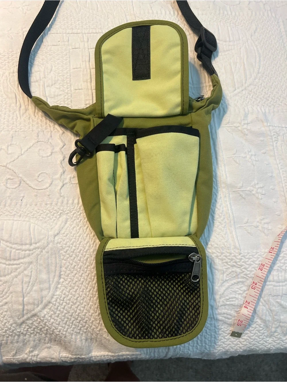 Olive Green Crossbody Sling Bag with Adjustable Strap - Unbranded